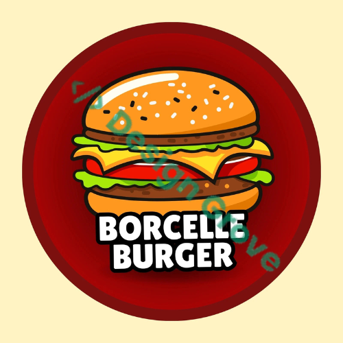 Red Burger Food Logo